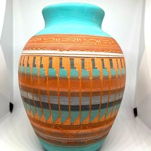 Signed Clay Vase